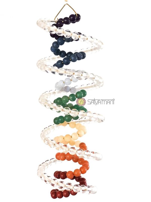 rLungchi Energie-Spirale Chakra-Farben und Bergkristall